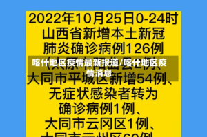 喀什地区疫情最新报道/喀什地区疫情消息