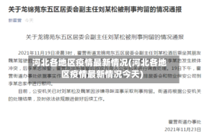 河北各地区疫情最新情况(河北各地区疫情最新情况今天)