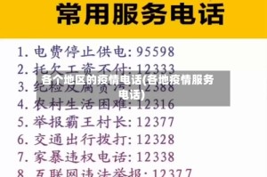 各个地区的疫情电话(各地疫情服务电话)