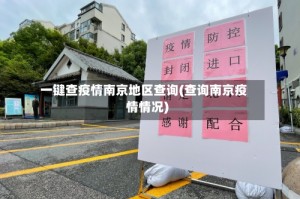 一键查疫情南京地区查询(查询南京疫情情况)