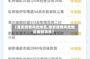 【淮安疫情风险地区,淮安疫情风险地区最新消息】