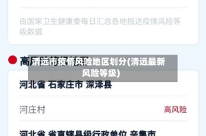 清远市疫情风险地区划分(清远最新风险等级)