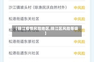 【锦江疫情风险地区,锦江区风险等级】