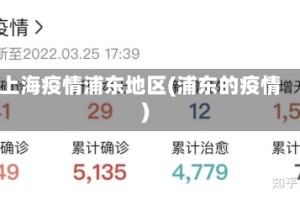上海疫情浦东地区(浦东的疫情)