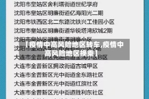 【疫情中高风险地区转车,疫情中高风险地区换乘】