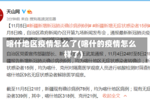 喀什地区疫情怎么了(喀什的疫情怎么样了)