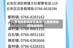 江西防控疫情地区电话/江西疫情防控电话询问