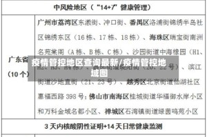 疫情管控地区查询最新/疫情管控地域图