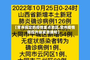 【常州规定的疫情重点地区,常州疫情防控升级紧急通知】