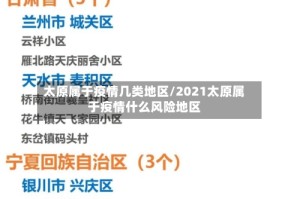 太原属于疫情几类地区/2021太原属于疫情什么风险地区