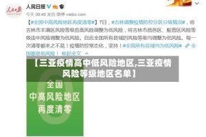 【三亚疫情高中低风险地区,三亚疫情风险等级地区名单】