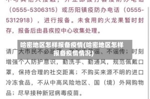 哈密地区怎样报备疫情(哈密地区怎样报备疫情情况)