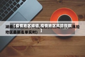 【疫情地区峰值,疫情地区风险指数】