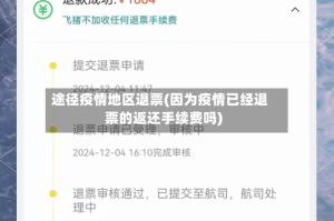 途径疫情地区退票(因为疫情已经退票的返还手续费吗)