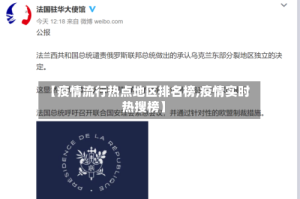 【疫情流行热点地区排名榜,疫情实时热搜榜】
