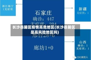 长沙岳麓区疫情高危地区(长沙岳麓区是高风险地区吗)