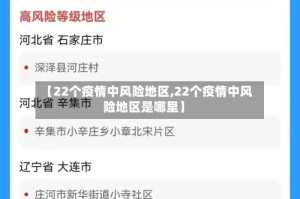 【22个疫情中风险地区,22个疫情中风险地区是哪里】