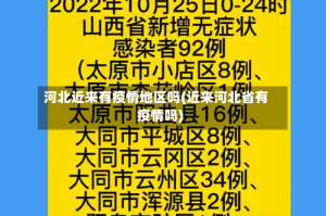 河北近来有疫情地区吗(近来河北省有疫情吗)