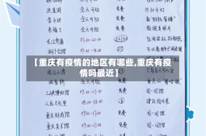 【重庆有疫情的地区有哪些,重庆有疫情吗最近】