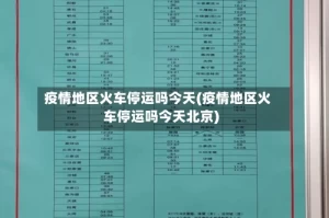 疫情地区火车停运吗今天(疫情地区火车停运吗今天北京)