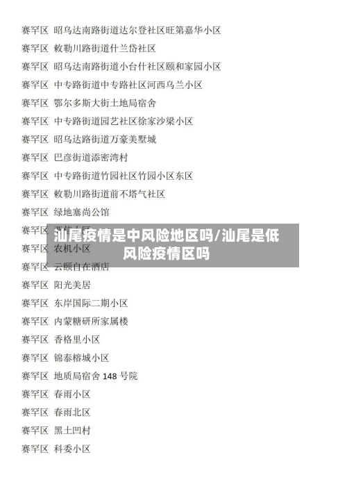 汕尾疫情是中风险地区吗/汕尾是低风险疫情区吗-第1张图片