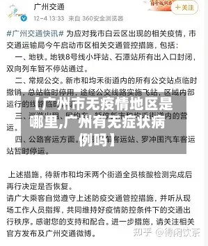 【广州市无疫情地区是哪里,广州有无症状病例吗】-第2张图片