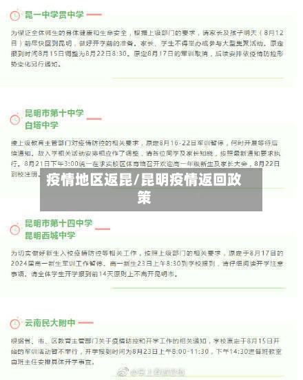 疫情地区返昆/昆明疫情返回政策-第1张图片