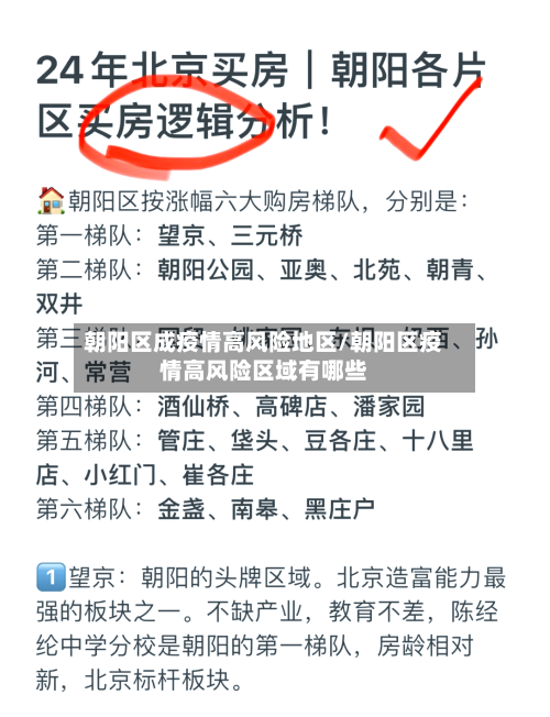 朝阳区成疫情高风险地区/朝阳区疫情高风险区域有哪些-第2张图片