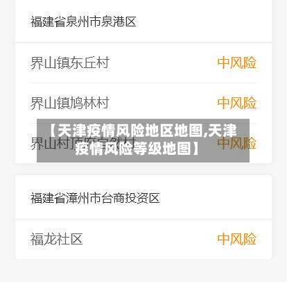 【天津疫情风险地区地图,天津疫情风险等级地图】-第2张图片