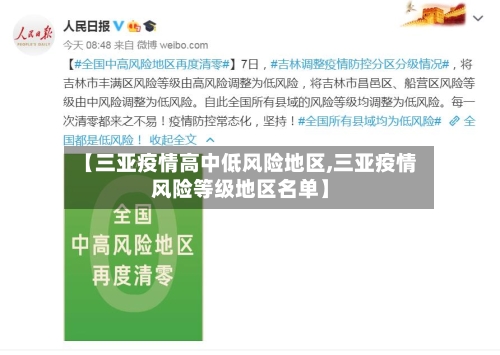 【三亚疫情高中低风险地区,三亚疫情风险等级地区名单】-第1张图片