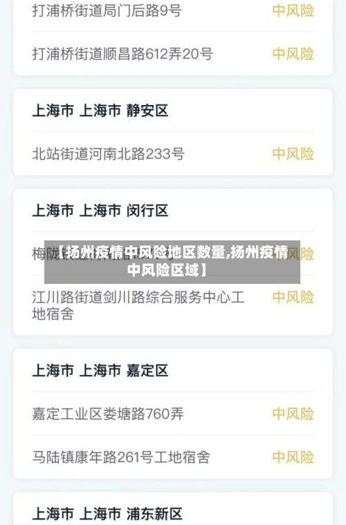 【扬州疫情中风险地区数量,扬州疫情中风险区域】-第2张图片