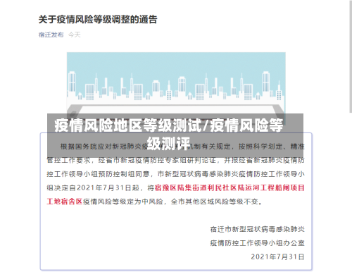 疫情风险地区等级测试/疫情风险等级测评-第1张图片