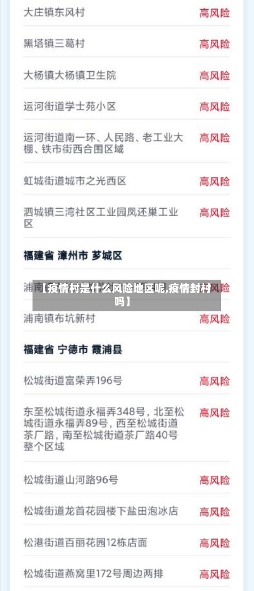 【疫情村是什么风险地区呢,疫情封村吗】-第2张图片