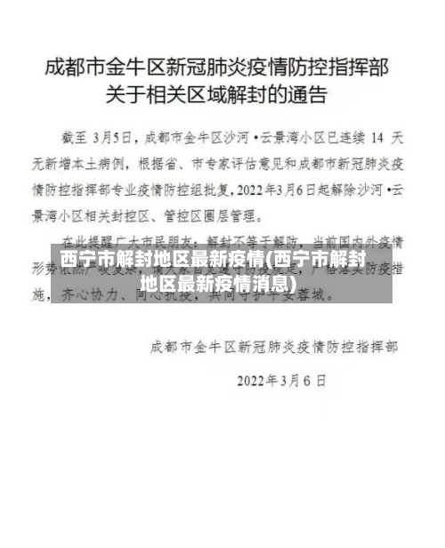 西宁市解封地区最新疫情(西宁市解封地区最新疫情消息)-第1张图片