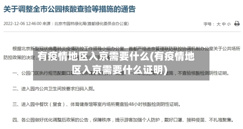 有疫情地区入京需要什么(有疫情地区入京需要什么证明)-第1张图片