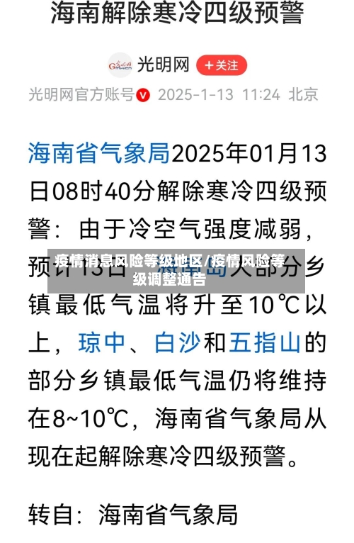 疫情消息风险等级地区/疫情风险等级调整通告-第3张图片