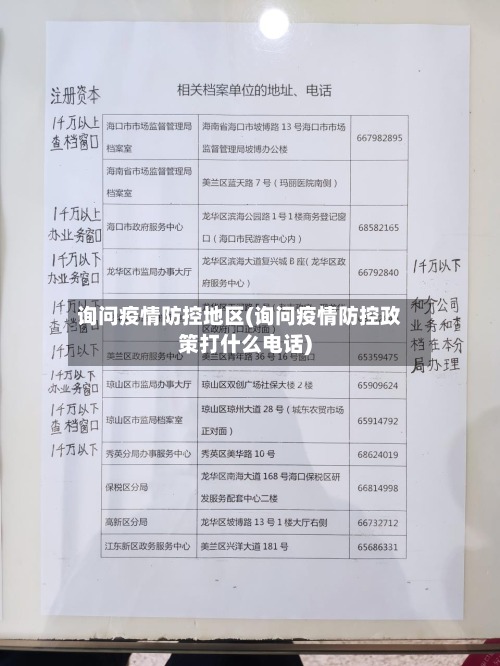 询问疫情防控地区(询问疫情防控政策打什么电话)-第1张图片