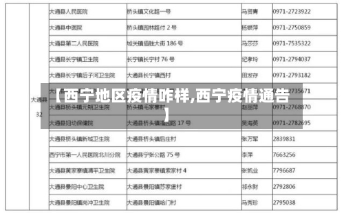 【西宁地区疫情咋样,西宁疫情通告】-第1张图片