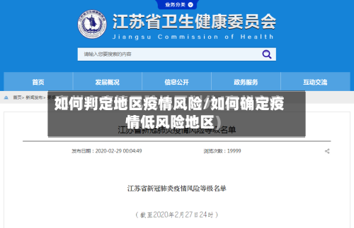 如何判定地区疫情风险/如何确定疫情低风险地区-第1张图片