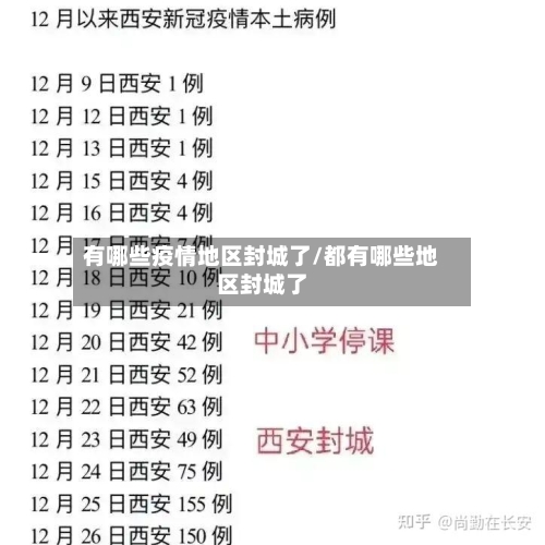 有哪些疫情地区封城了/都有哪些地区封城了-第1张图片